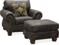 Casual Traditional Graphite Gray Chair - Tahoe