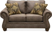 Casual Traditional Oak Brown Loveseat - Tahoe