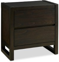 Modern Dark Brown Nightstand - Crosby Street