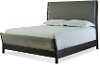 Clearance Modern Gray and Dark Brown Queen Upholstered Bed - Crosby Street