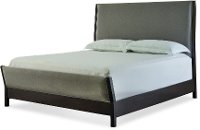 Modern Gray and Dark Brown Queen Upholstered Bed - Crosby Street