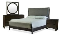 Modern Dark Brown 4 Piece Queen Bedroom Set - Crosby Street-2