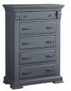 Classic Traditional Slate Blue Chest of Drawers - Everly