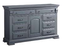Classic Traditional Slate Blue Door Dresser - Everly