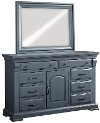 Classic Traditional Slate Blue Door Dresser - Everly-4
