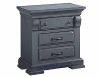 Classic Traditional Slate Blue Nightstand - Everly
