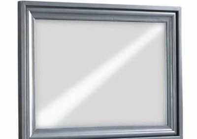 Classic Traditional Slate Blue Mirror - Everly