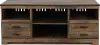 Trinell Rustic Oak Wooden 64 TV Stand