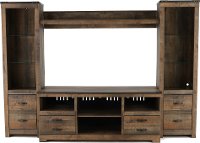 Natural Brown 4 Piece Rustic Entertainment Center - Trinell