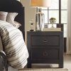 Rustic Traditional Black Nightstand - Bishop Hills