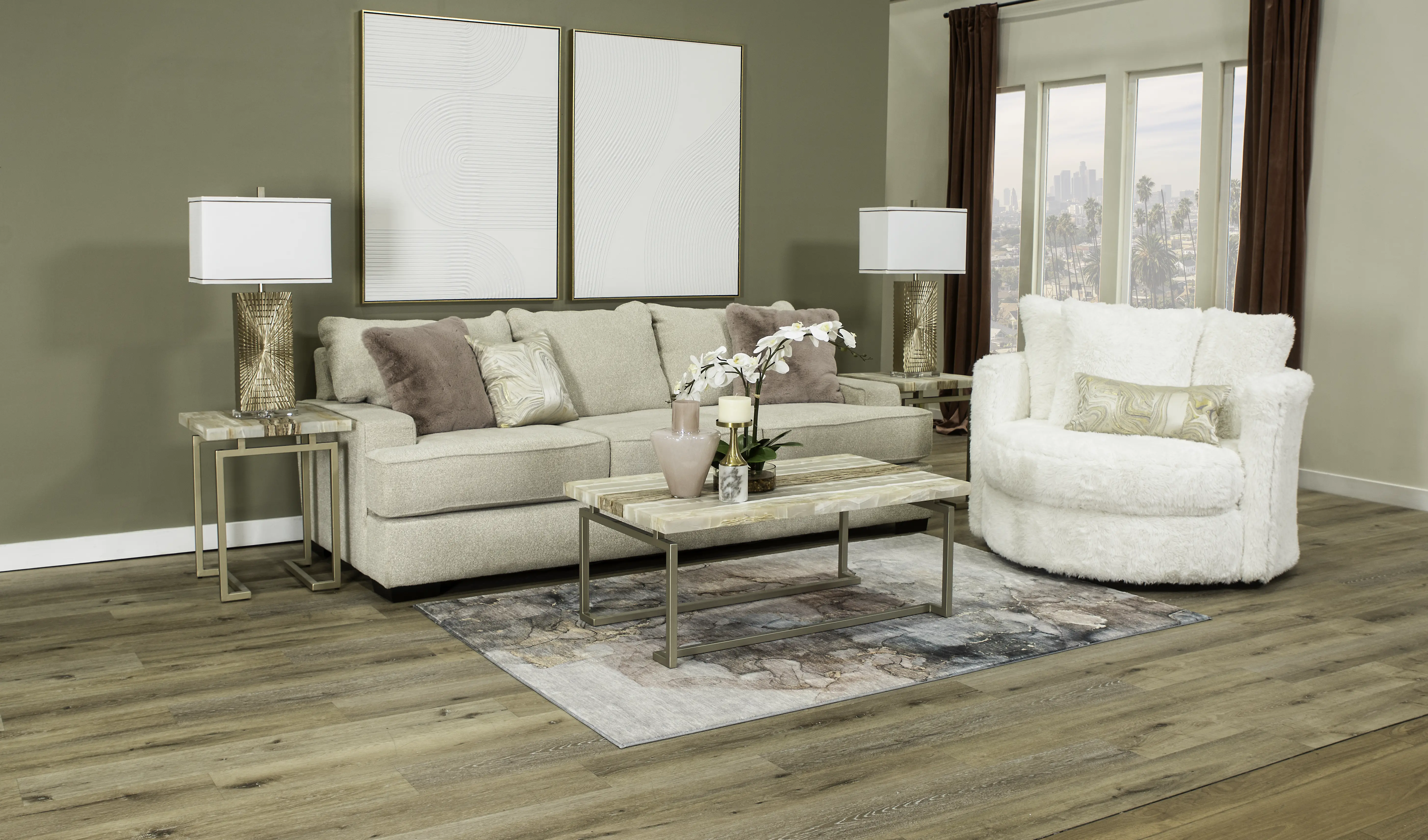 Spectrum Onyx and Gold Coffee Table-2