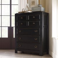 Rustic Traditional Black Chest of Drawers - Bishop Hills
