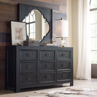 Rustic Traditional Black Dresser - Bishop Hills