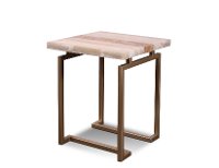 Onyx and Gold End Table - Spectrum-3