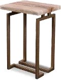 Spectrum Onyx and Gold Side Table