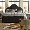 Rustic Traditional Black Queen Bed - Bishop Hills