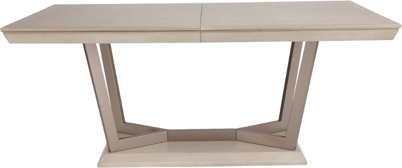Light Ash And Metal Dining Room Table Patina Rc Willey Furniture Light Ash And Metal Dining Room Table Patina
