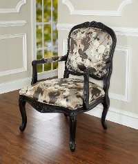 Traditional Floral Accent Chair - Miranda