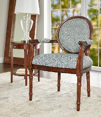 Traditional Blue Accent Chair - Belle