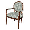Traditional Blue Accent Chair - Belle-2