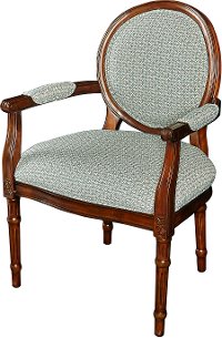 Traditional Blue Accent Chair - Belle-2