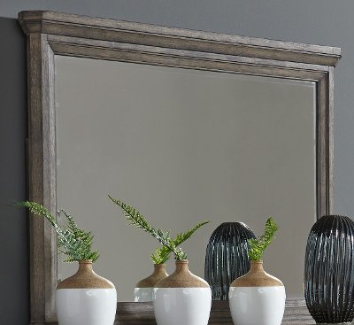 Classic Industrial Aged Oak Mirror - Artisan Prairie