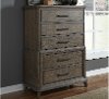 Classic Industrial Aged Oak Chest of Drawers - Artisan Prairie