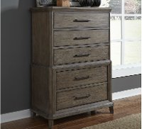 Classic Industrial Aged Oak Chest of Drawers - Artisan Prairie