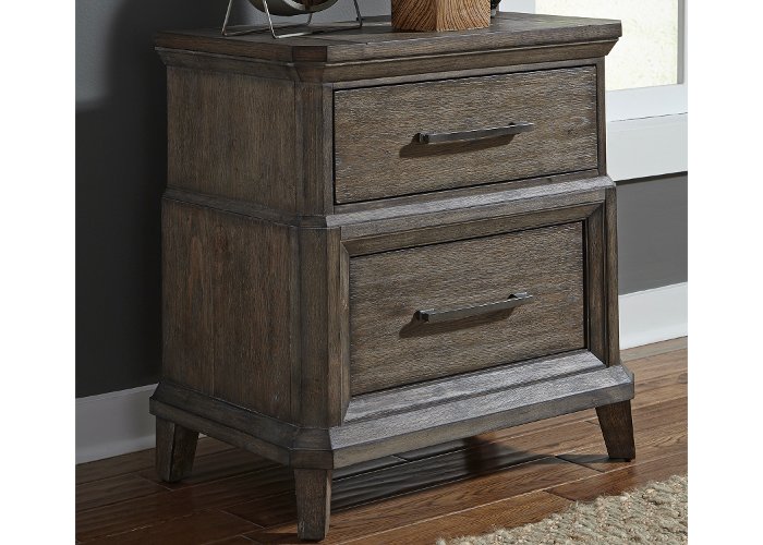 Artisan Prairie Classic Industrial Aged Oak Nightstand
