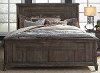 Classic Industrial Aged Oak Queen Bed - Artisan Prairie