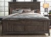 Classic Industrial Aged Oak King Size Bed - Artisan Prairie