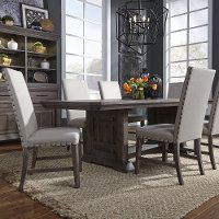 Gray Upholstered Dining Chair - Artisan Prairie-2