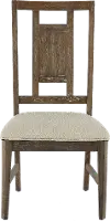 Artisan Prairie Aged Oak and Gray Lattice Back Dining Chair