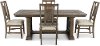 Aged Oak and Gray Lattice Back 5 Piece Dining Set - Artisan Prairie