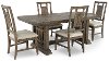 Aged Oak and Gray Lattice Back 5 Piece Dining Set - Artisan Prairie-2