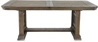 Classic Industrial Aged Oak Trestle Dining Room Table - Artisan Prairie
