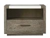 Contemporary Charcoal and White Nightstand - Modern -2