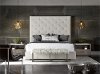 Clearance Contemporary Off-White Upholstered King Bed - Modern