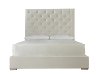 Contemporary Off-White Upholstered King Bed - Modern-2