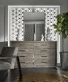 Off-White and Charcoal 9 Piece King Bedroom Set - Modern-2