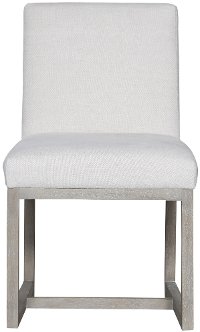 Modern Linen Upholstered Dining Chair - Modern-2