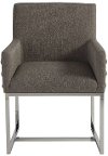 Modern Gray Upholstered Dining Chair - Modern-1