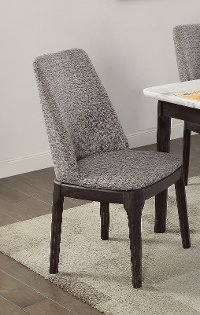 Gray Linen Upholstered Dining Room Chair - Janel-2