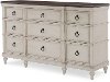 Traditional Two-Tone Linen and Dark Elm Dresser - Brookhaven -1