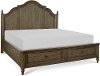 Clearance Traditional Dark Elm Queen Storage Bed - Brookhaven