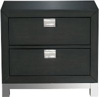 Modern Charcoal Gray Nightstand - Metro