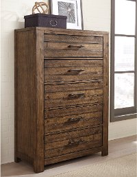 Reclaimed Modern Brown Chest of Drawers - Dakota