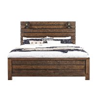 Reclaimed Modern Brown Queen Bed - Dakota