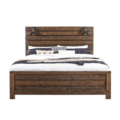 Reclaimed Modern Brown Queen Bed - Dakota