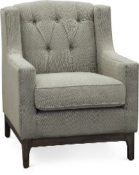 Beige and Black Tapestry Accent Chair - Princeton